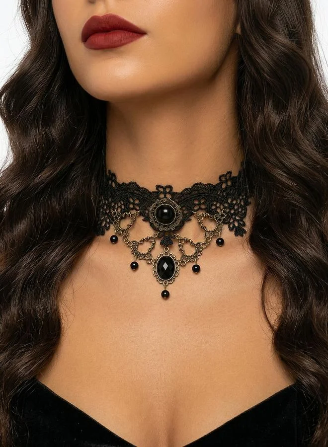 تايك تو Lace Choker Necklace