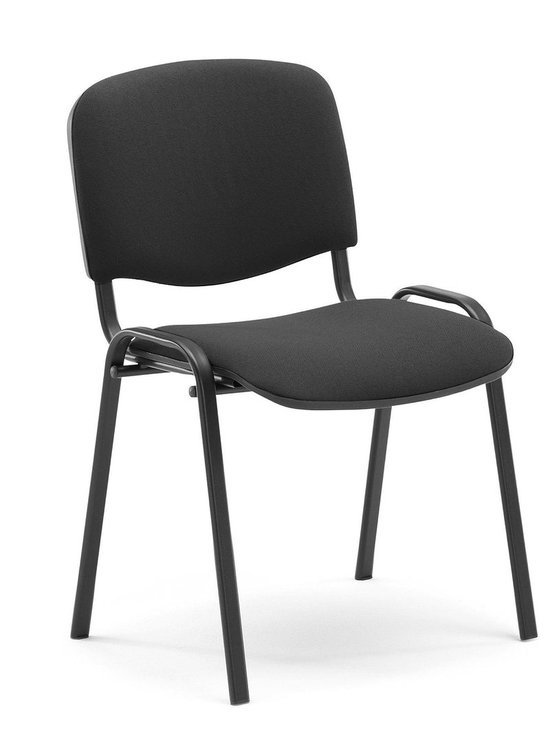 KARNAK Reception Visitor Chair Office Conference Desk for Guest Waiting Room Lobby Banquet Events Black  - Image 1