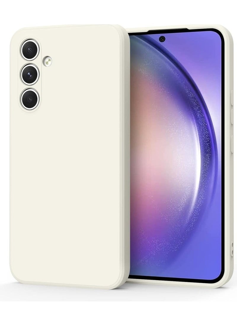 ELTRAZONE Soft Silicone Cases for Samsung Galaxy A54 5G 6.4-Inch,[Grade Drop Protection] [Anti-Scratch Microfiber Lining] Shockproof Slim Cover for Samsung Galaxy A54 (Antique White)