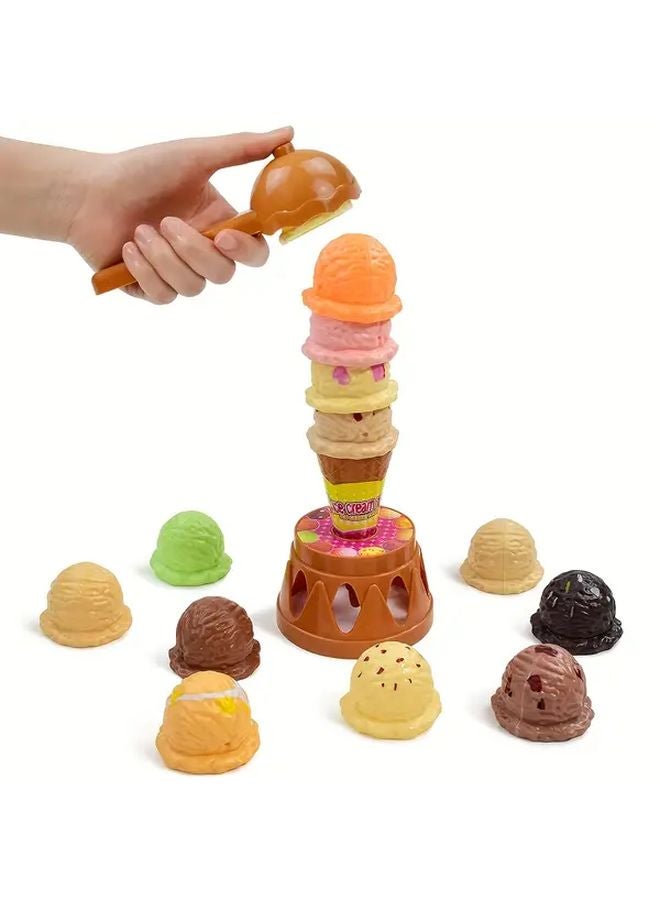 Colorful Ice Cream Stack And Splash Game Interactive Family Puzzle Toy For Hand Eye Coordination - Image 4
