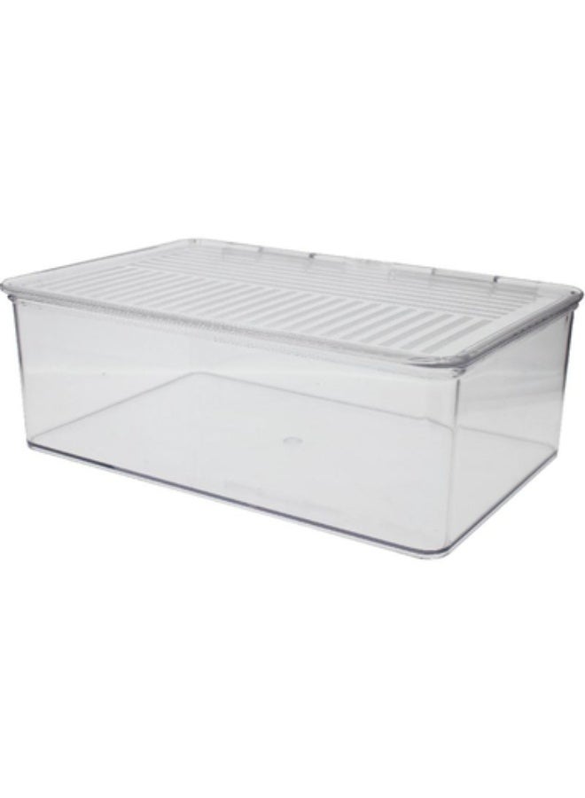 Royal Falcon Stationery Holder Storage BoxLarge1 Compartment Clear - Image 1