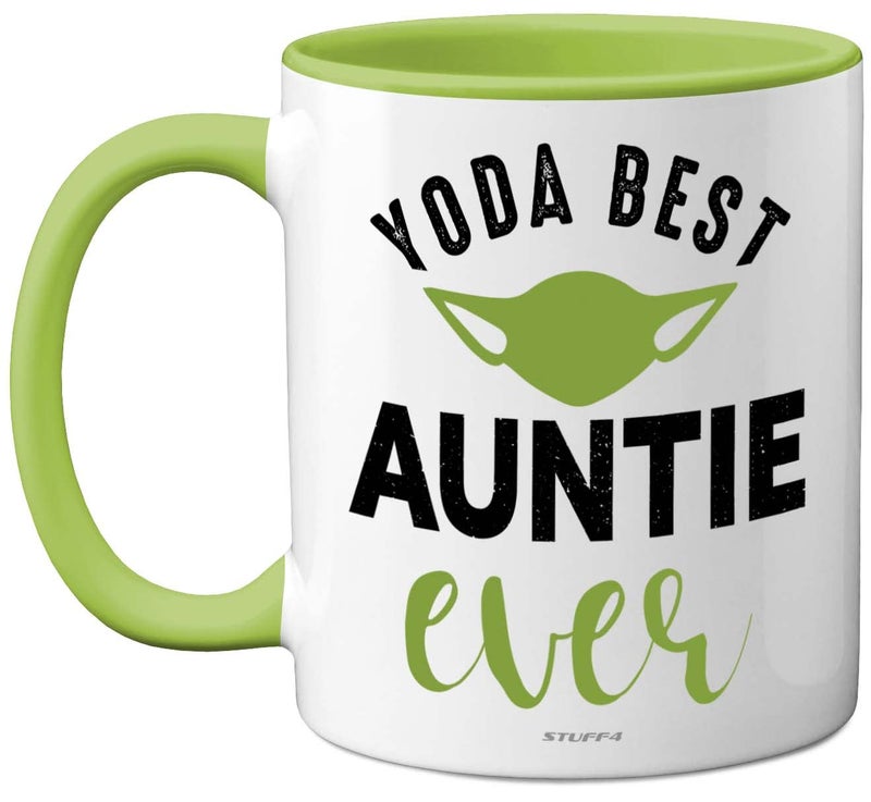 Auntie Birthday Gifts  Yoda Best Mug  Best Auntie Mugs Happy Birthday Aunty Gift Special Aunt Gifts for Christmas Funny Xmas Tea Coffee Cup Cups 11oz Ceramic Dishwasher Microwave Safe