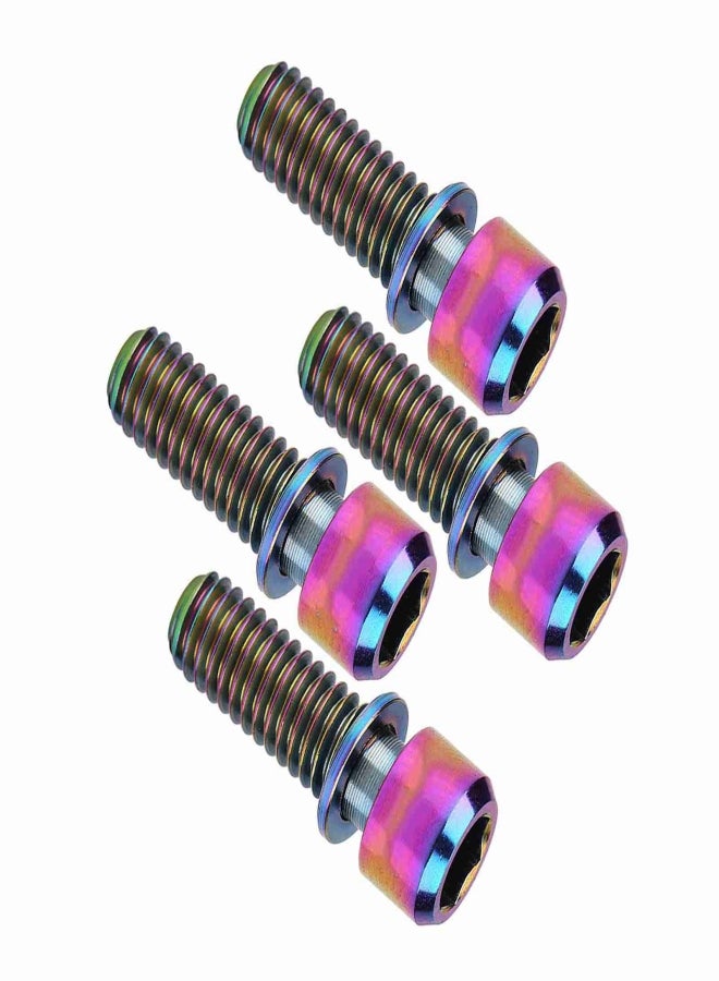 ريسك قطع من براغي تثبيت مشبك فرامل قرص الدراجة M6x18mm مع حشية (متعددة الألوان) - Image 5