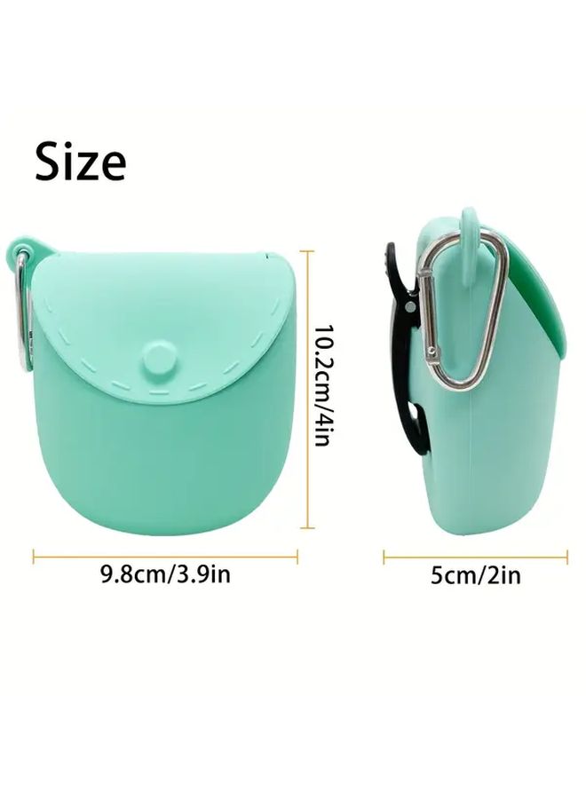 Black Dog Treat Pouch Portable Waist Bag Zipper Closure Easy Clean Training - Image 2
