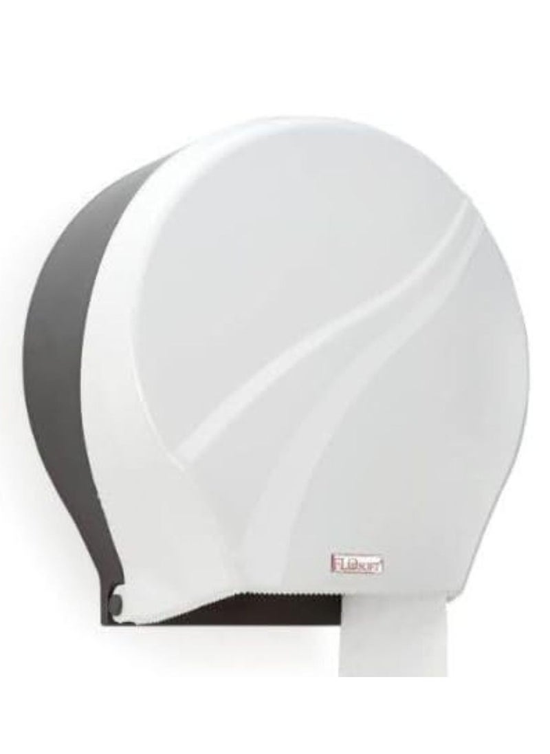 FLOSOFT Flosoft towel dispenser wall mounted plastic towel dispenser,paper fold size 28.5x26.5x14cm,white  - Image 1
