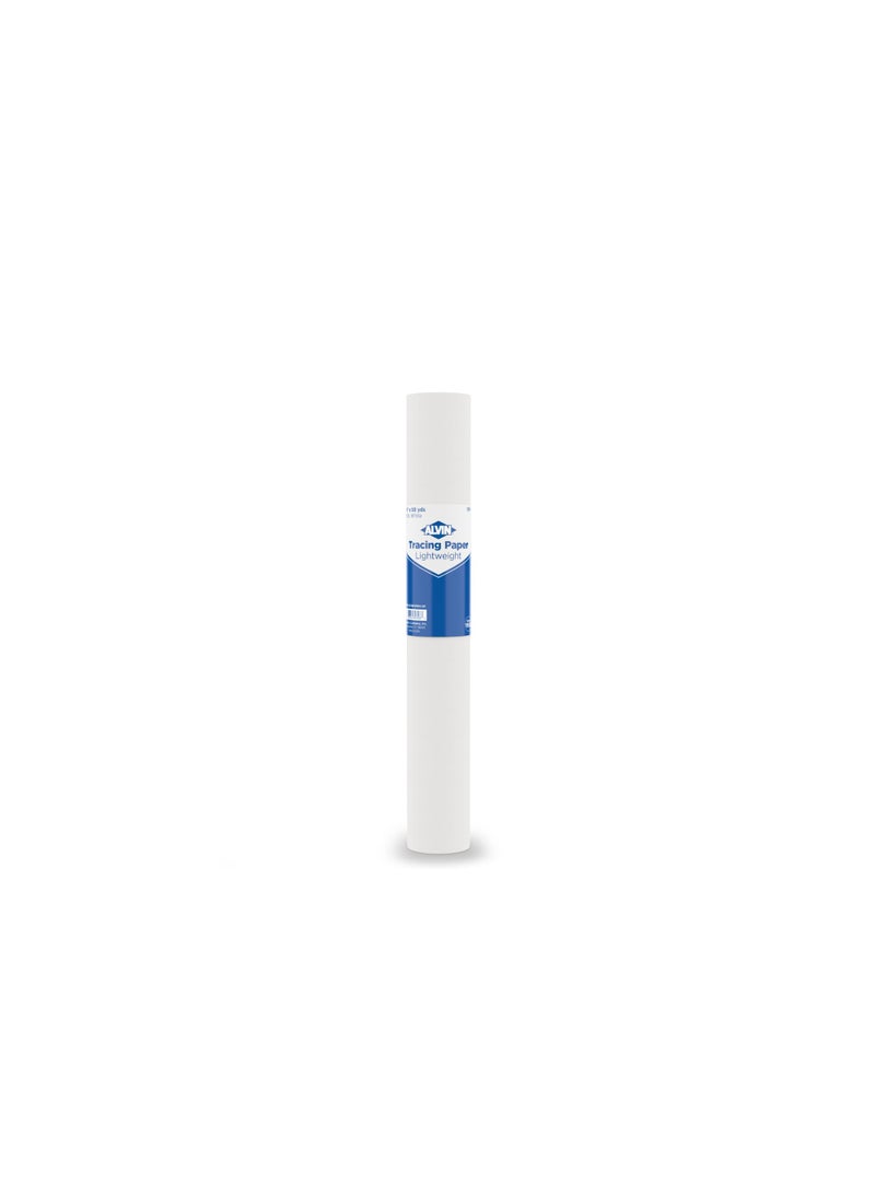 Alvin ALVIN 55WH Lightweight Tracing Paper Roll White Suitable with Ink Charcoal Felt Tip Pen for Sketching or Detailing  14 Inches 50 Yards 1inch Core 