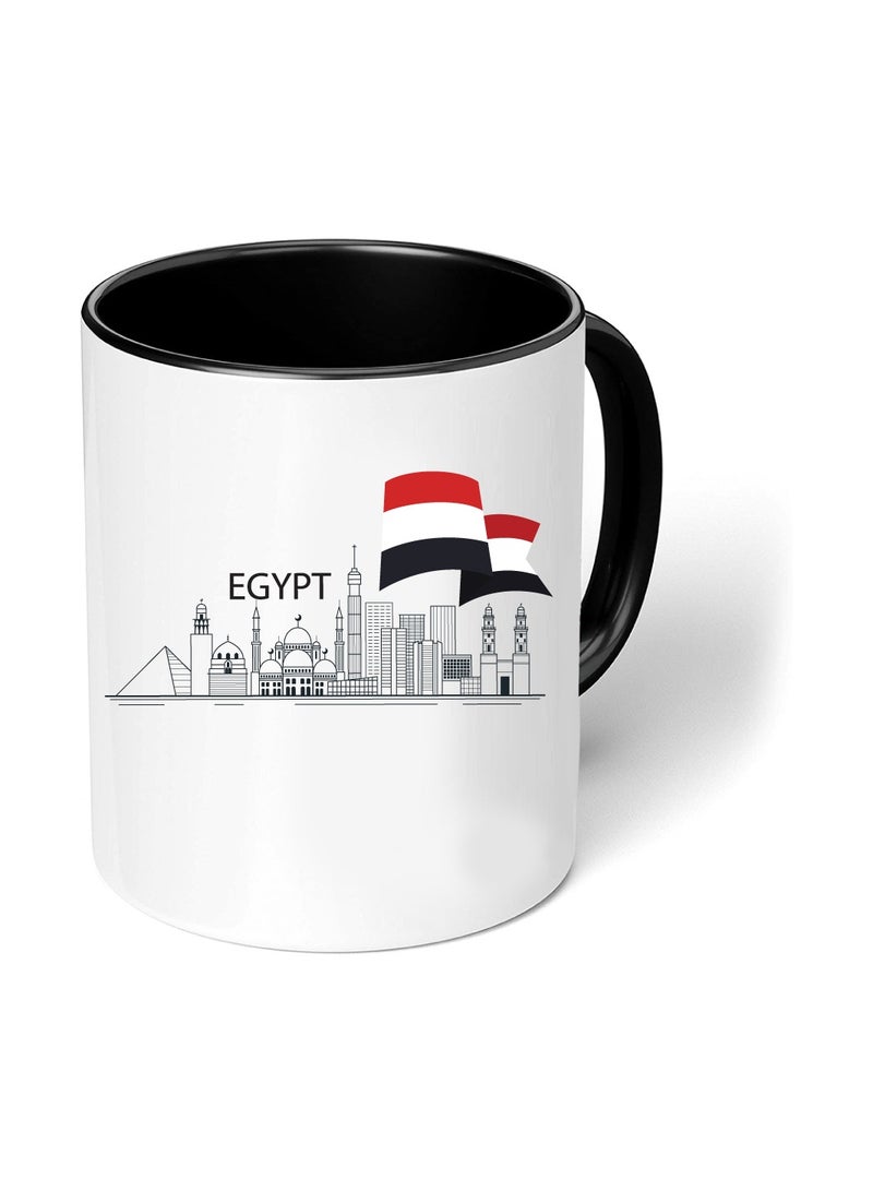 كوب قهوة أسود لليوم الوطني المصري - هدية لكل مصري - مثالي لعيد الاستقلال المصري - 11 أونصة - Image 1