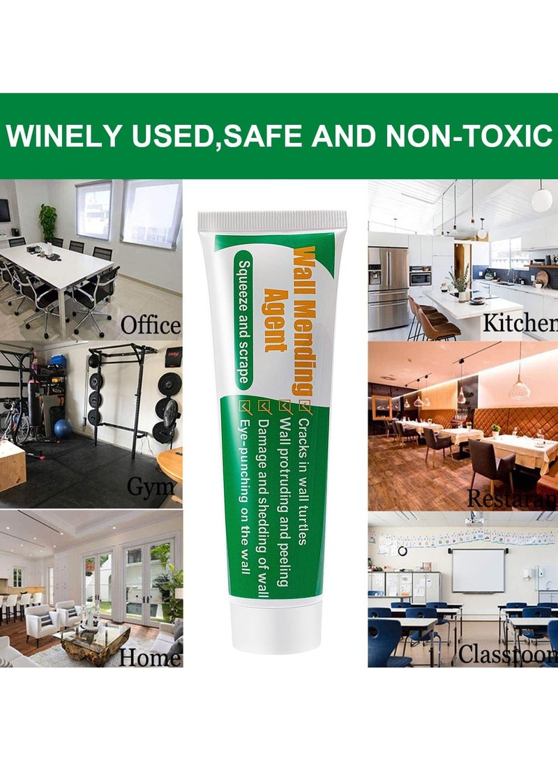 Professional 2-Pack Wall Mending Agent and Spackle Repair Kit – Includes 2 Sanding Sheets, Gloves, Scraper  Precision Nozzle for Superior, Fast, and Seamless Drywall Repairs - Image 5