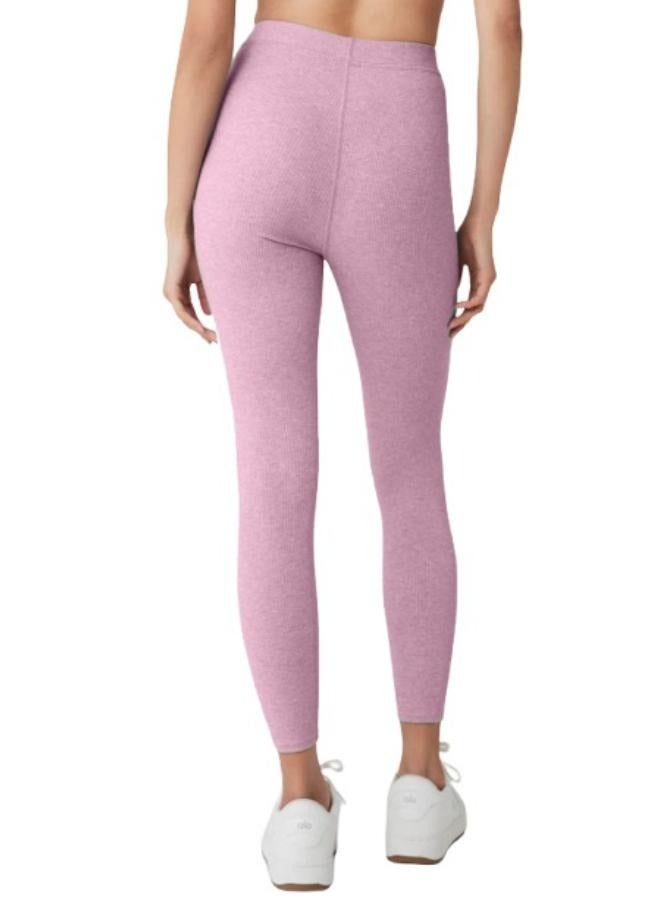 Petite Elastic Waist High-Rise Skinny Fit Ribbed Leggings - Image 2