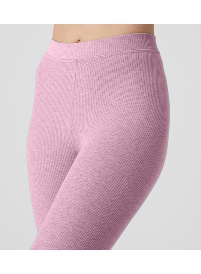 Petite Elastic Waist High-Rise Skinny Fit Ribbed Leggings - Image 3