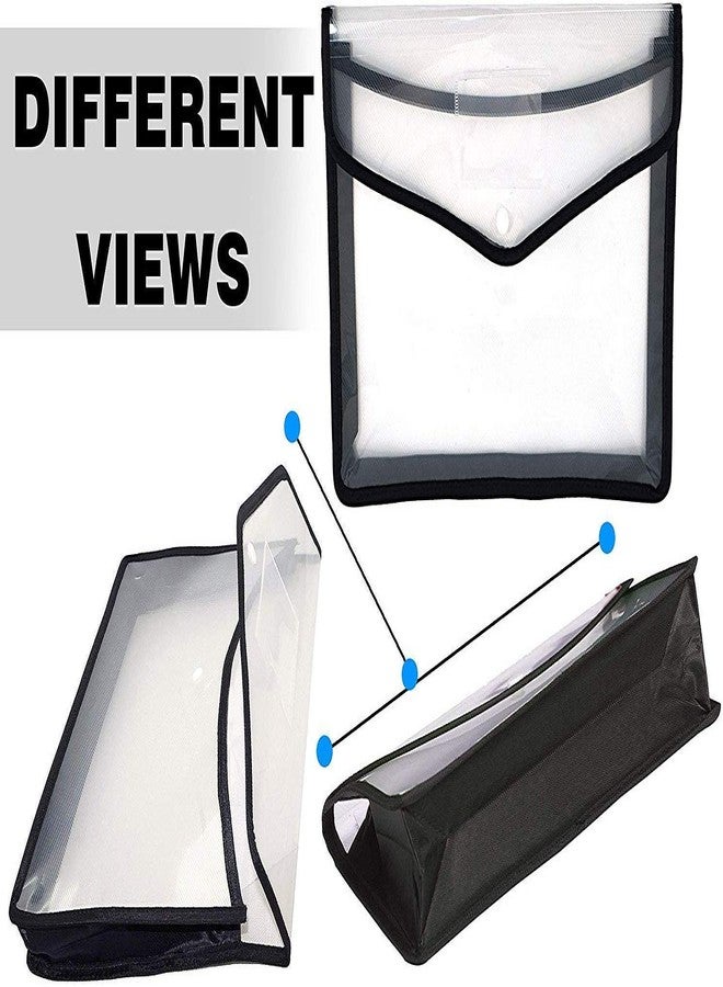 TULMAN 2 Pack A4 Size Document Organizer Transparent Project Envelope Folder with Snap Button Closure - Image 4
