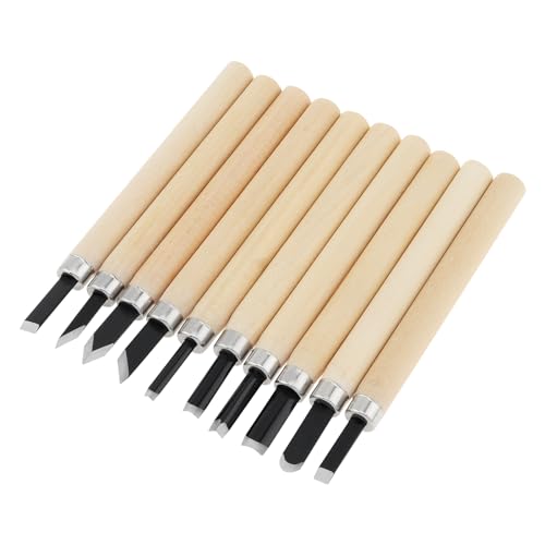 OriGlam 10pcs Professional Wood Carving Chisel Set - Carbon Steel Woodworking Tools, Power Grip Chisels Great for Carving and Woodworking - Image 1
