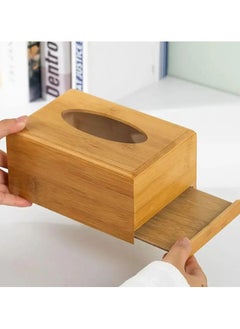 Generic Tissue box for home and office desktop wood paper towel box hotel napkin holder wood table napkins  - Image 3