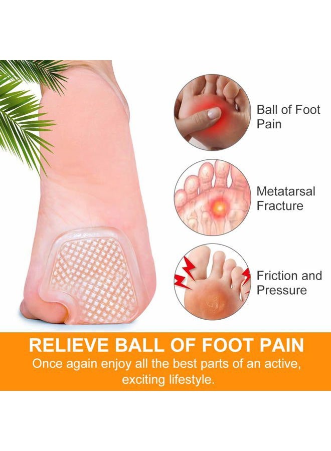 Kimihome Metatarsal Pads 8 Count Gel Cushions, Ball of Foot Cushion Protect and Relieve Metatarsal, Sesamoid, Ball of Foot Pain - 4 Pairs - Image 3