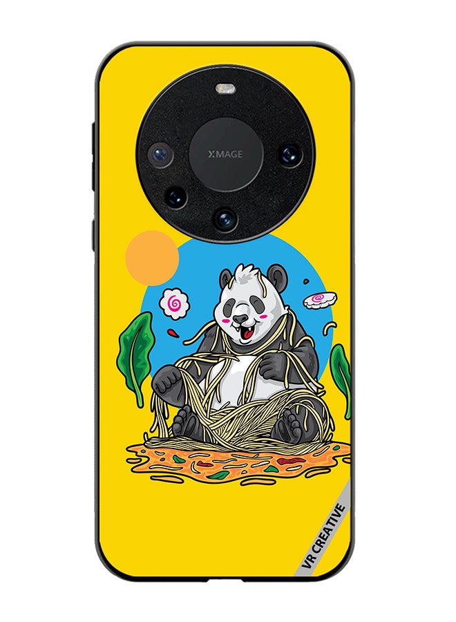 VR CREATIVE Protective Case Cover For Huawei Mate 60 Pro Panda Eating Noodles Design Multicolour - Image 1