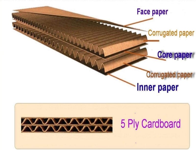 AL FAKHAMA Large Double Layer Cardboard Packing Moving Shipping Storage Box (45X45X70 Cms) - 1 Count - Image 3