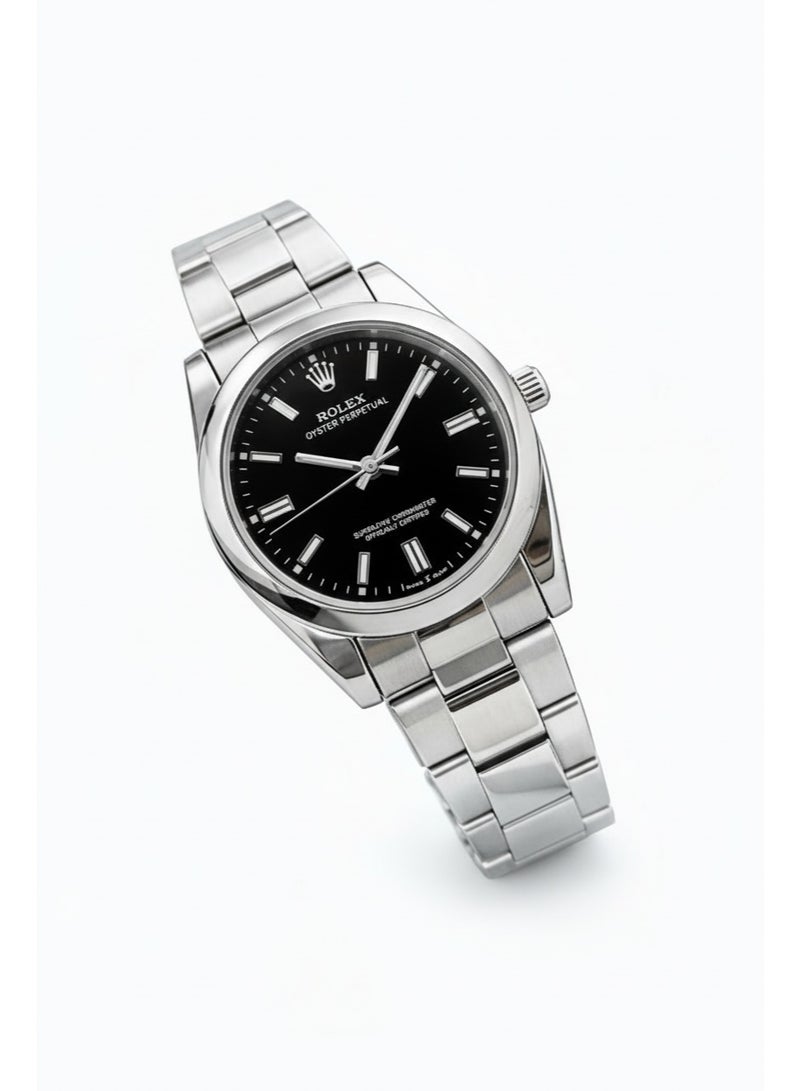 رولكس ساعة رولكس رجالي Oyster Perpetual – سوار ستانلس ستيل – مينا أسود - Image 1