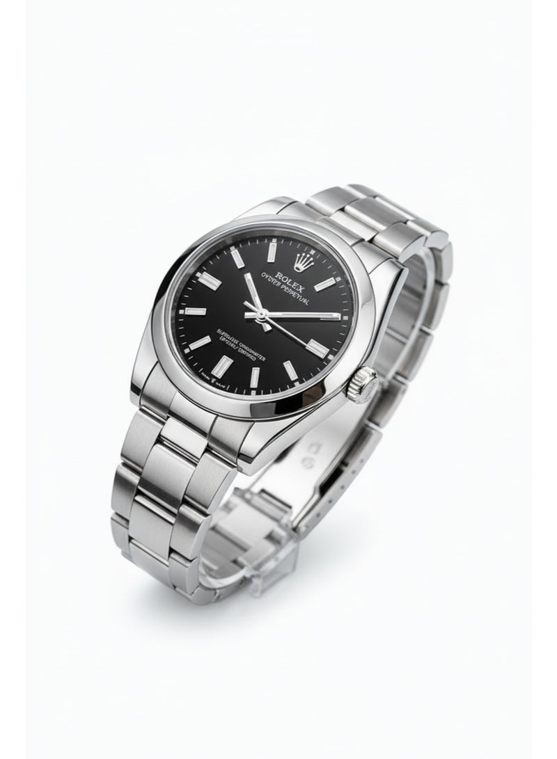 رولكس ساعة رولكس رجالي Oyster Perpetual – سوار ستانلس ستيل – مينا أسود - Image 3