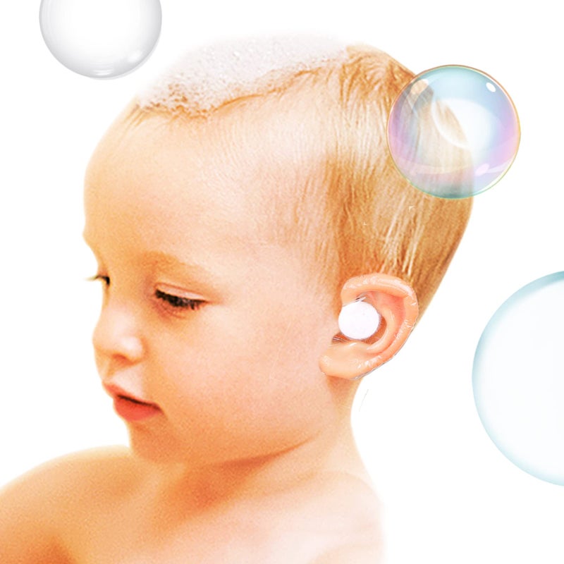 saicheek 60-Pack Baby Shower Ear Covers Baby Waterproof Ear Tapes Bath Protection Ear Covers for Kids Shower Swimming Use,Transparent Adhesive Ear Covers - Image 3