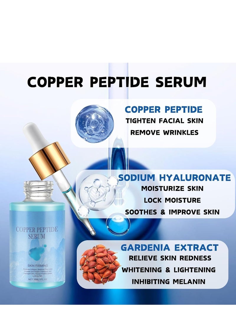 EELHOE Face Serum for Women - Face Care for Women - Copper Peptides Dark Spot Correcting Glow Serum - Hyaluronic Acid Serum Skincare - Hydrating Improving Damaged Skin & Making Skin Radiant 30ml  - Image 3