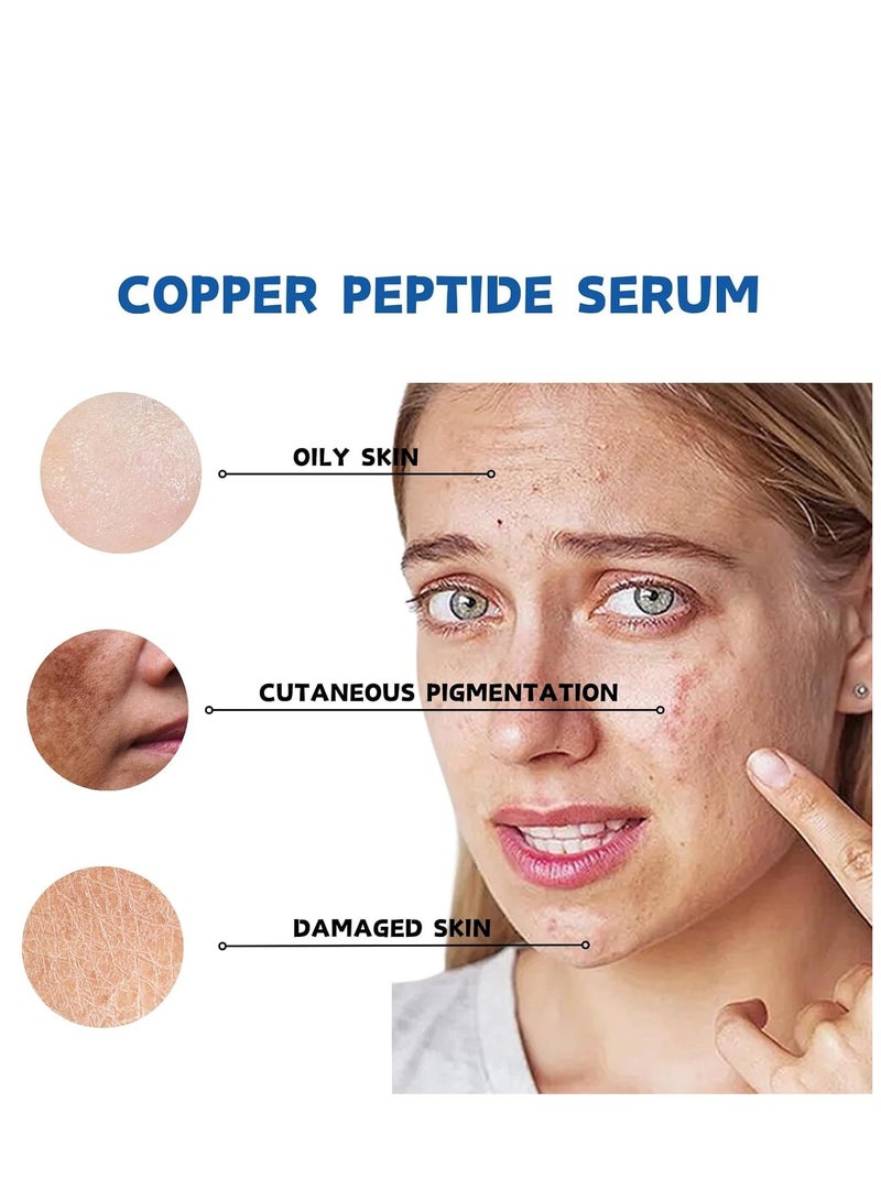 EELHOE Face Serum for Women - Face Care for Women - Copper Peptides Dark Spot Correcting Glow Serum - Hyaluronic Acid Serum Skincare - Hydrating Improving Damaged Skin & Making Skin Radiant 30ml  - Image 5