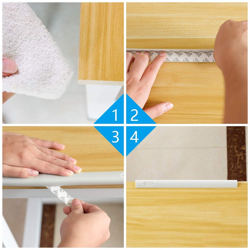 LONGFITE Corner Protectors and Edge Guards Baby Proof Corner Covers and Bumpers Cushion Top Grade Silicone Non-Choking Risk with Strong Stickiness (8 Pack) (Edge Guards Dark Brown, Edge) - Image 5