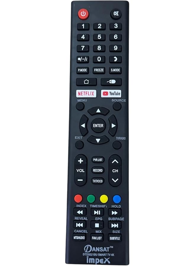 إيروريكس جهاز تحكم عن بعد بديل متوافق مع تلفزيون Dansat Impex 4K Lcd Led - Image 1