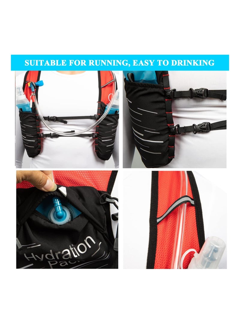 Y&D PREMIUM MATERIAL: Composed of a breathable mesh back panel and 75% polyester 25% spandex, the running vest is lightweight, flexible, comfortable, durable. It's perfect for trail traini - Image 4