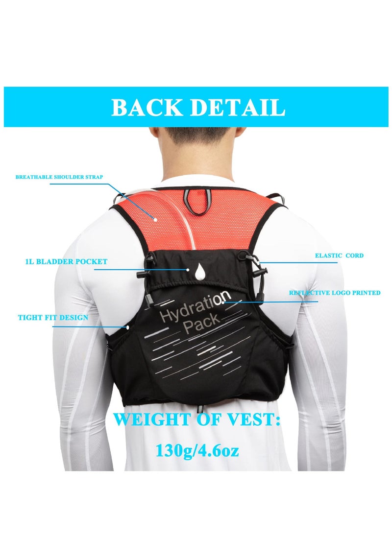 Y&D PREMIUM MATERIAL: Composed of a breathable mesh back panel and 75% polyester 25% spandex, the running vest is lightweight, flexible, comfortable, durable. It's perfect for trail traini - Image 3
