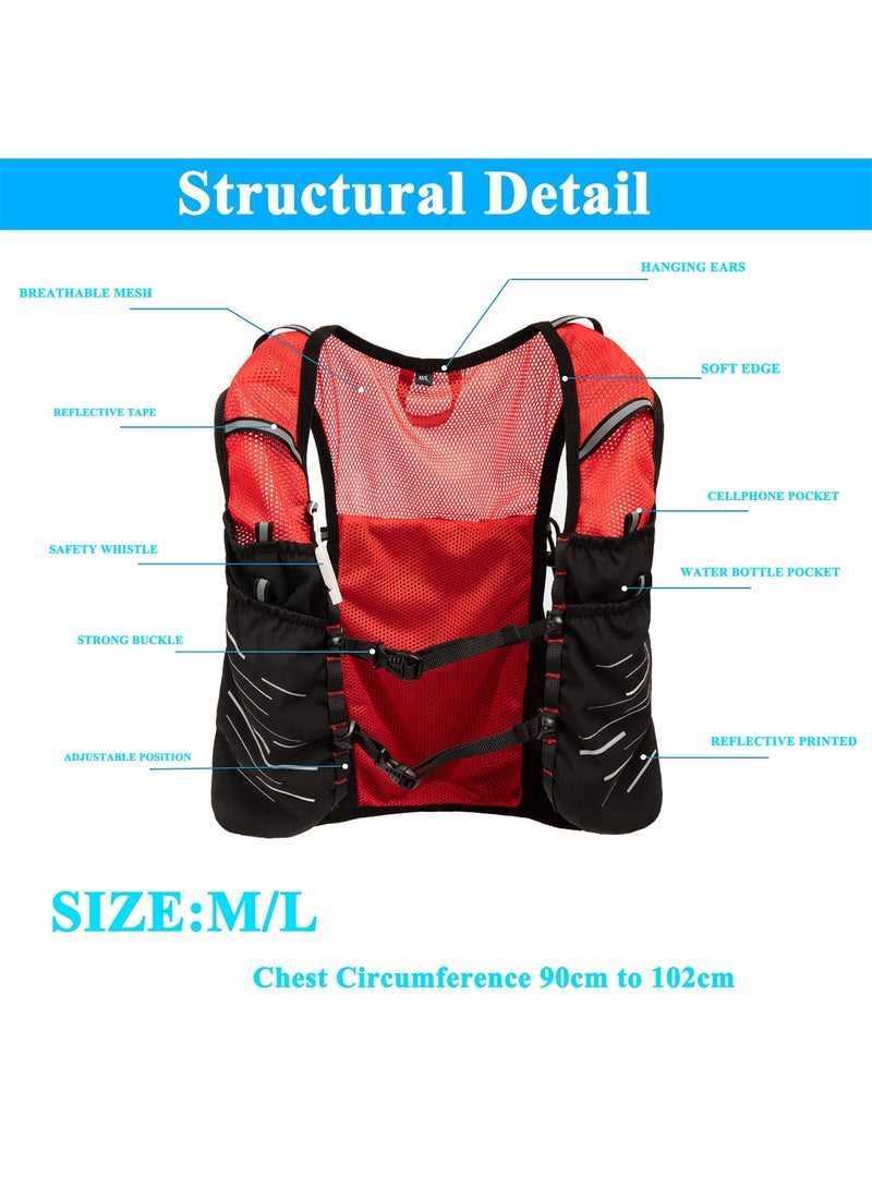 Y&D PREMIUM MATERIAL: Composed of a breathable mesh back panel and 75% polyester 25% spandex, the running vest is lightweight, flexible, comfortable, durable. It's perfect for trail traini - Image 2
