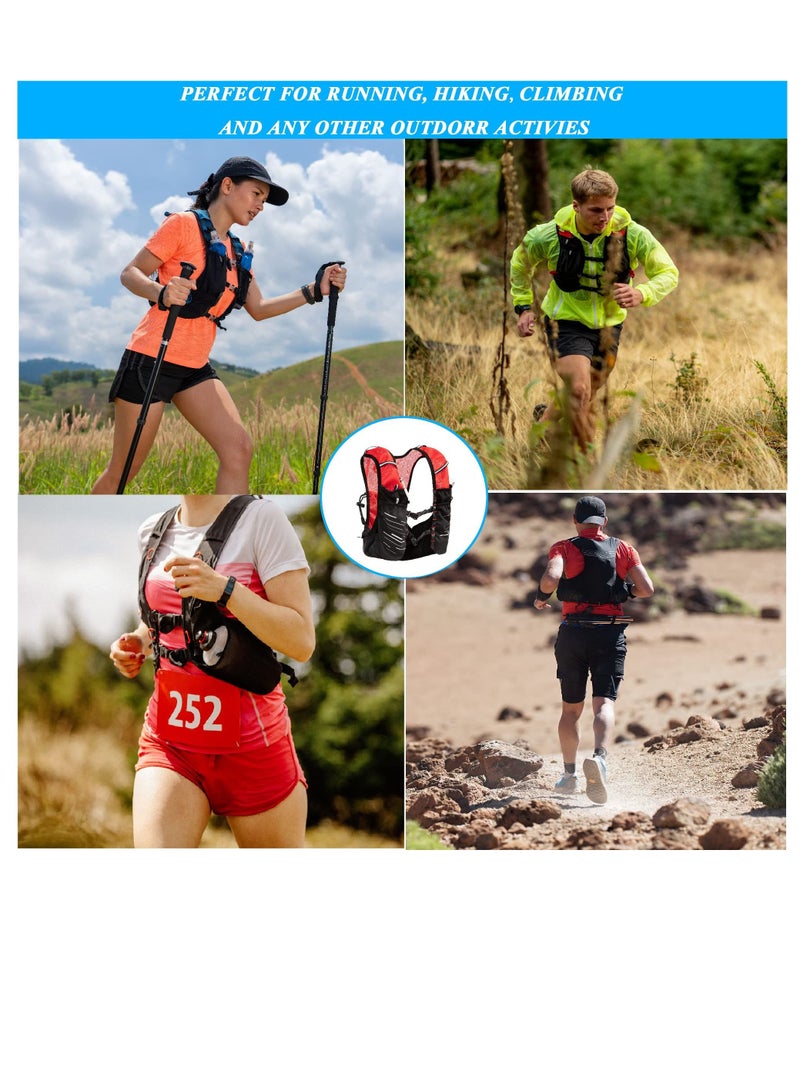 Y&D PREMIUM MATERIAL: Composed of a breathable mesh back panel and 75% polyester 25% spandex, the running vest is lightweight, flexible, comfortable, durable. It's perfect for trail traini - Image 5