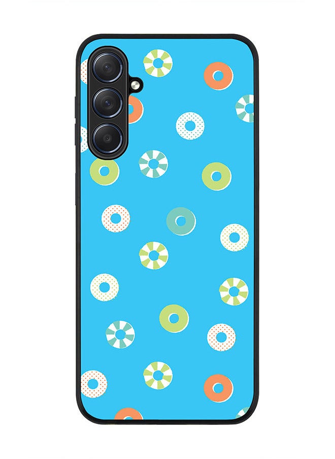 Stylizedd Rugged Black edge case for Samsung Galaxy M54 5G, Slim fit Soft Case Flexible Rubber Edges Anti Drop TPU Gel Thin Cover -  Loopy Hoops  - Image 1