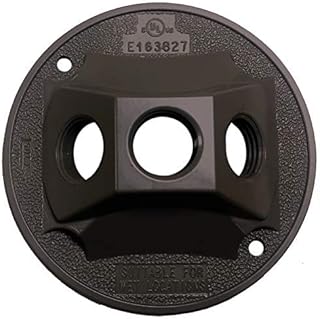 Sigma Electric Sigma Electric Pack of 2  14383BR 1/2-inch 3 Hole Round Lamp Holder Cover, Bronze  - Image 1