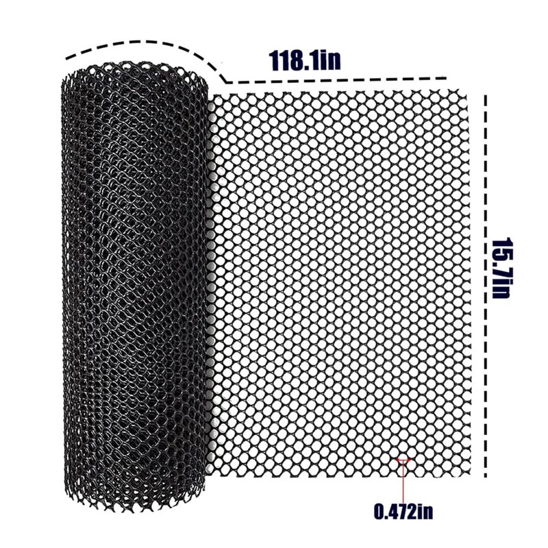 Chicken Wire Chicken Wire Frame Versatile Plastic Mesh Fence 300 * 40cm Poultry Netting for Dogs Rabbit Snake Barrier&Gardening(Black) - Image 4