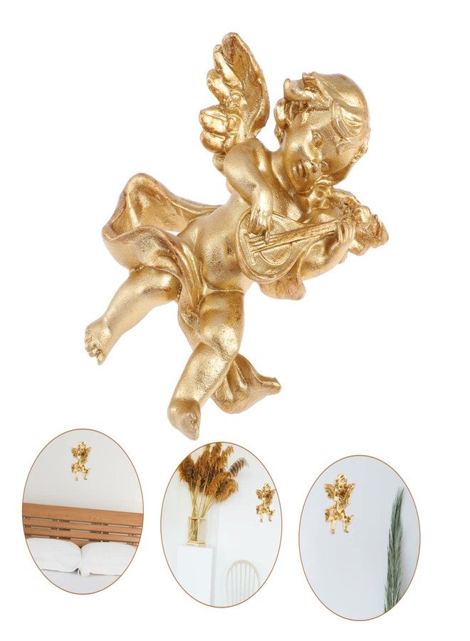 ياردوي تمثال ملاك جميل من الراتنج من ياردوي، زينة لتزيين المنزل، تصميم كلاسيكي، قطعة فنية جدارية، صغير الحجم لسهولة وضعه، تصميم أنيق لتزيين الشرفة - Image 4