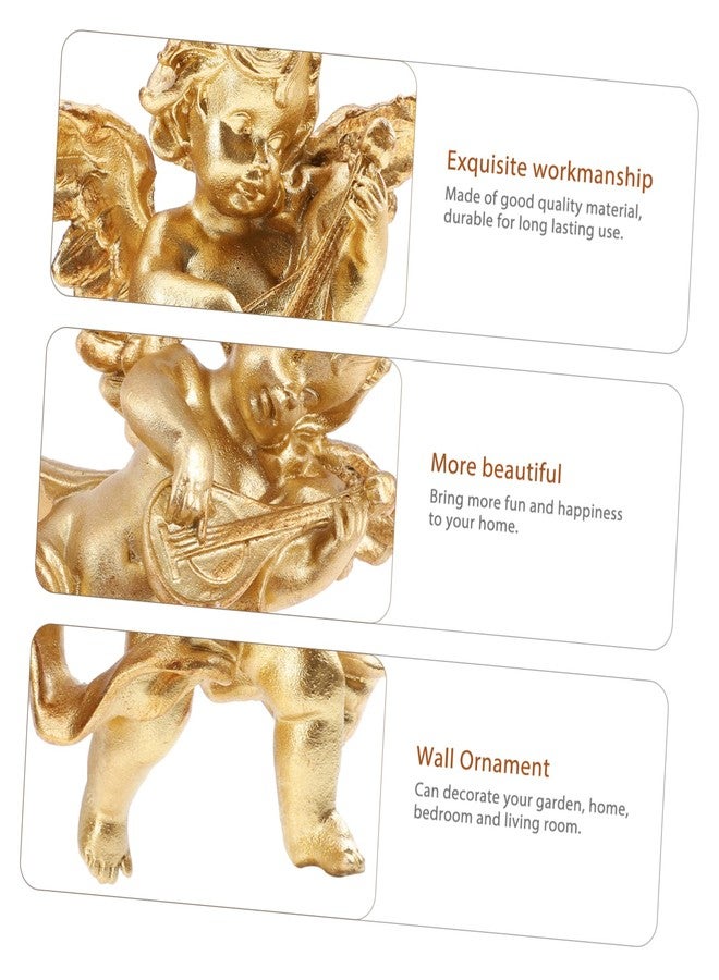 ياردوي تمثال ملاك جميل من الراتنج من ياردوي، زينة لتزيين المنزل، تصميم كلاسيكي، قطعة فنية جدارية، صغير الحجم لسهولة وضعه، تصميم أنيق لتزيين الشرفة - Image 5