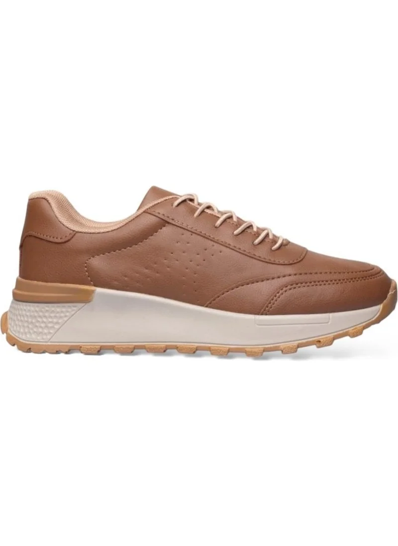 ليجر Women's Lace-Up Easy-to-Wear Seasonal Sneakers Sports Shoes Tan