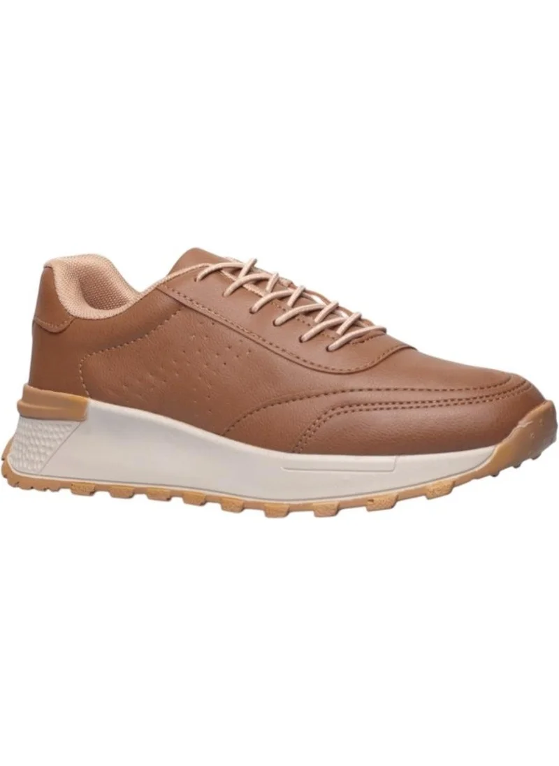 ليجر Women's Lace-Up Easy-to-Wear Seasonal Sneakers Sports Shoes Tan