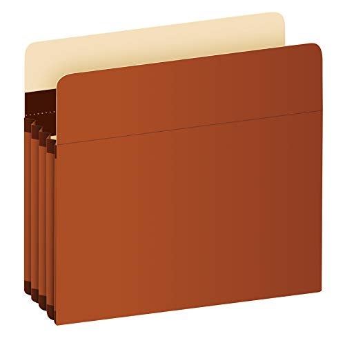 Pendaflex Expanding Accordion File Pockets, Extra Durable, Expands 3.5", Letter Size, Reinforced with Dupont Tyvek Material, 10/Box (15421), Brown - Image 1