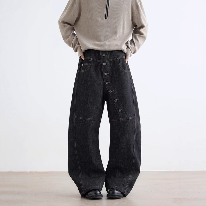 Unisex Classic Denim Jeans Loose Fit Daily Outdoor Wear - Image 5