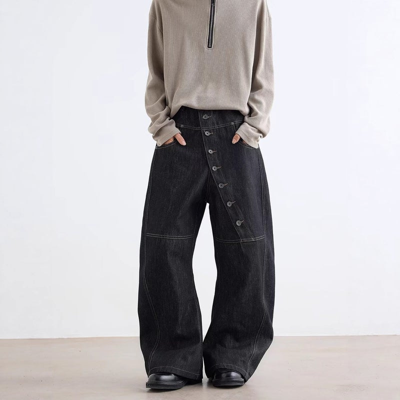 Unisex Classic Denim Jeans Loose Fit Daily Outdoor Wear - Image 4