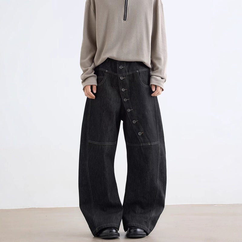 Unisex Classic Denim Jeans Loose Fit Daily Outdoor Wear - Image 3