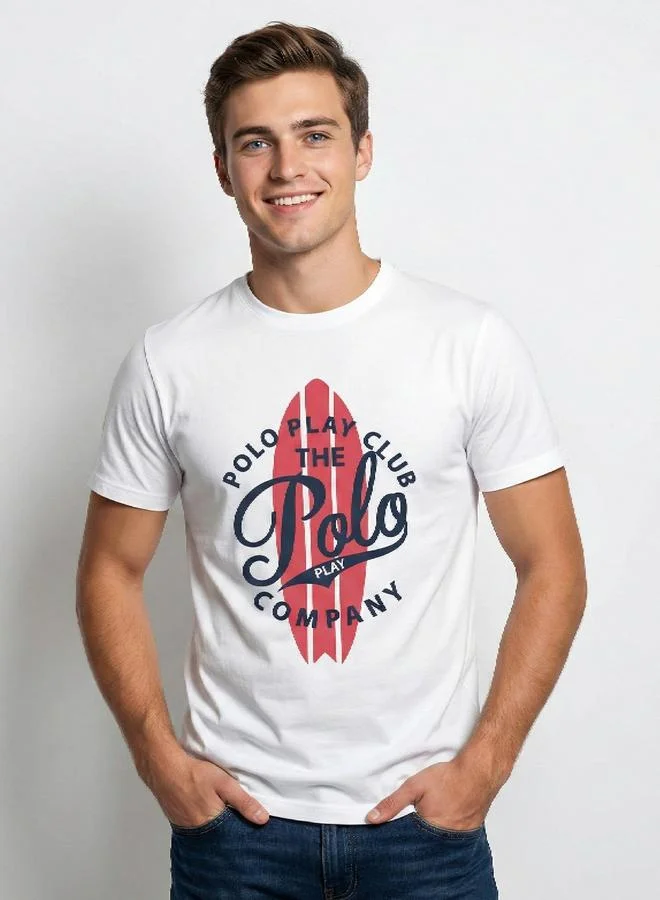 Polo Play Men Graphic Logo Crew Neck T-Shirt