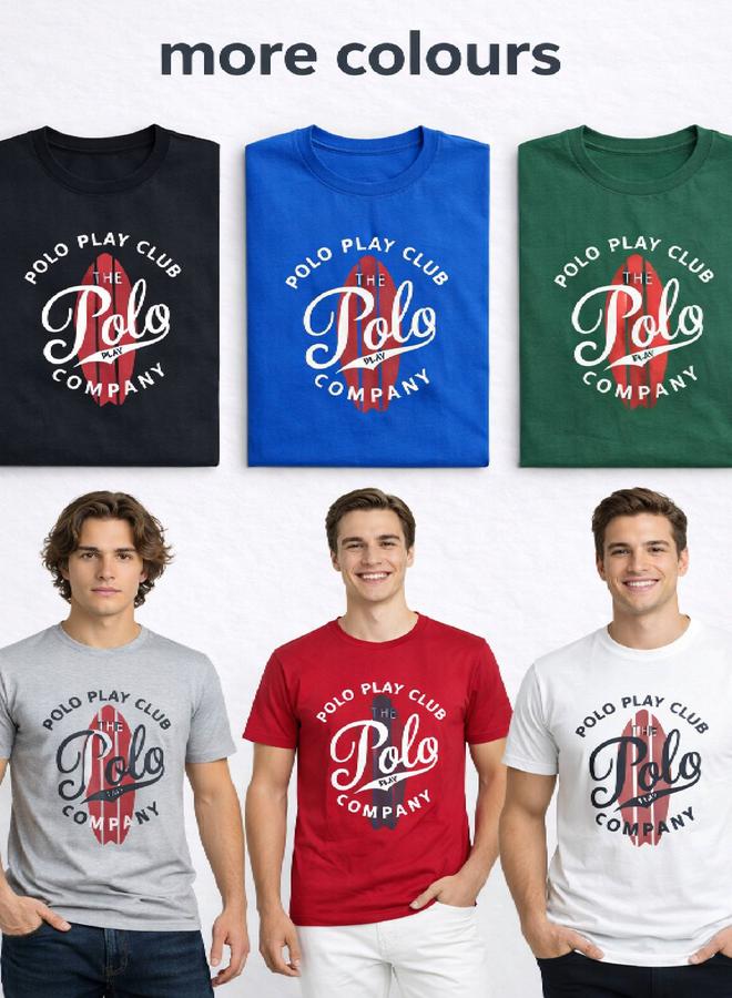 Polo Play Men Graphic Logo Crew Neck T-Shirt - Image 5