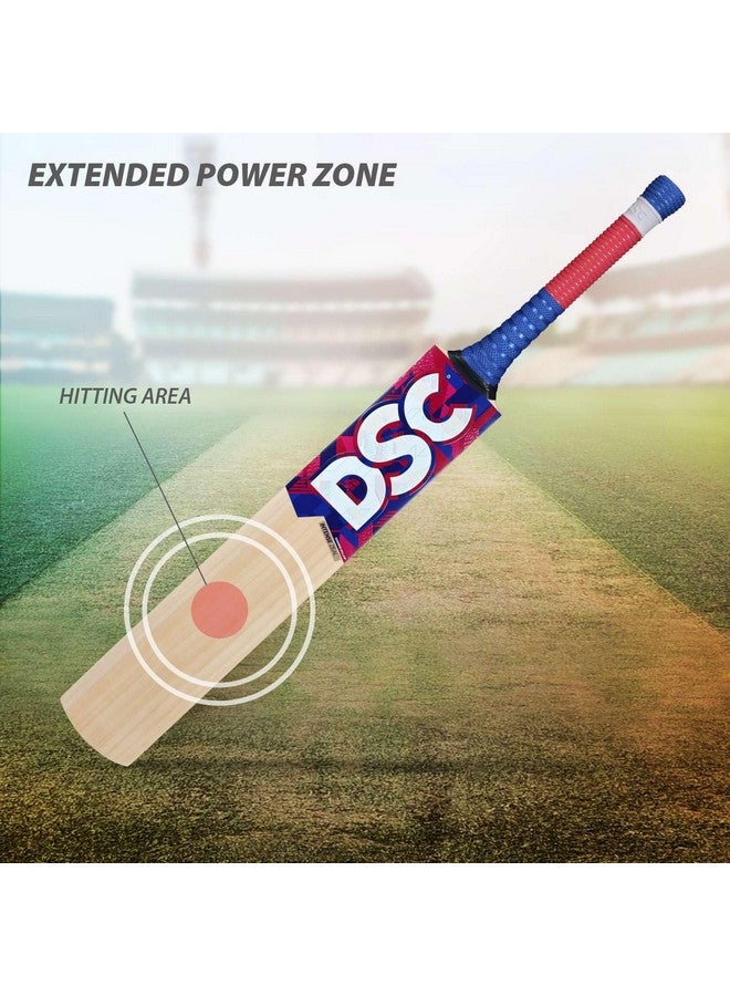 DSC مضرب كريكيت من خشب الكشمير إنتنس زيل للكرة الجلدية | الحجم - هاررو | خفيف الوزن | جاهز للعب | غلاف مجاني - Image 2