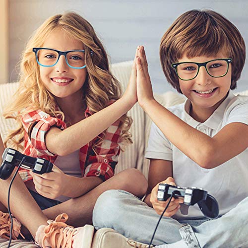 Outray Kids Computer Anti Blue Light Glasses for Boys and Gilrs Anti Eyestrain 2185c3 Green - Image 5