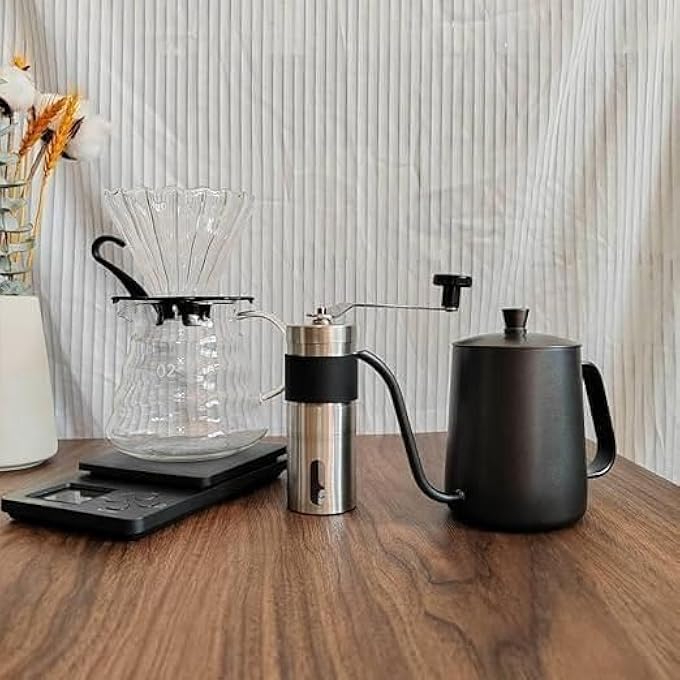 FIPKA Coffee Maker Set Pour Over Coffee Maker Set With Portable Carry Case Coffee Scale Coffee Pot Coffee Filter Coffee Grinder - Image 4
