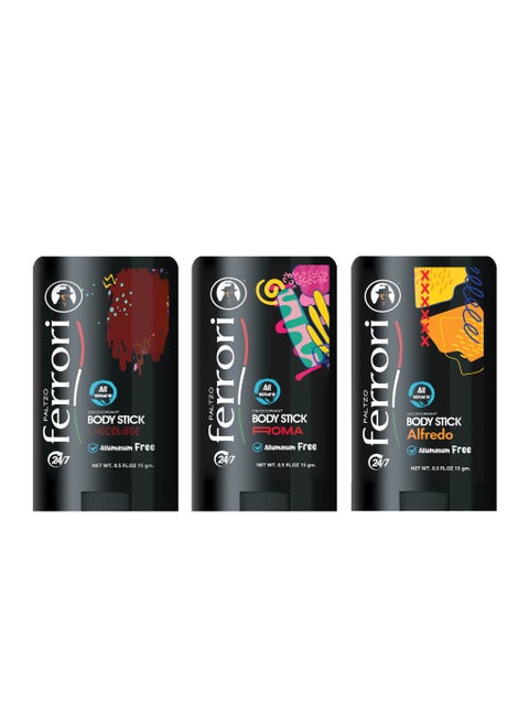 Ferrori deodorant stick for men 3 x 1