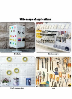 Y&D Pegboard Hooks, Peg Super Heavy Duty Metal Shelving with Ball Assortment Sturdy Fits 1/4” Garage Storage Organizer 10Packs 4 inch  - Image 5