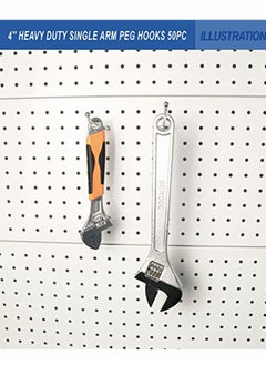 Y&D Pegboard Hooks, Peg Super Heavy Duty Metal Shelving with Ball Assortment Sturdy Fits 1/4” Garage Storage Organizer 10Packs 4 inch  - Image 4
